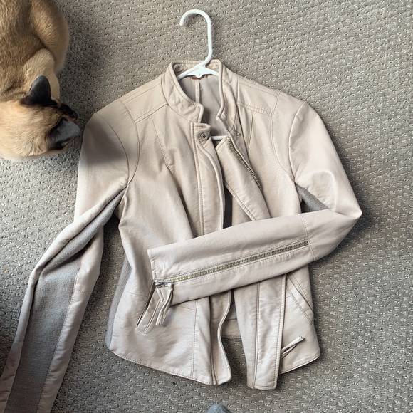 Free people real leather jacket size 0 - Picture 5 of 10